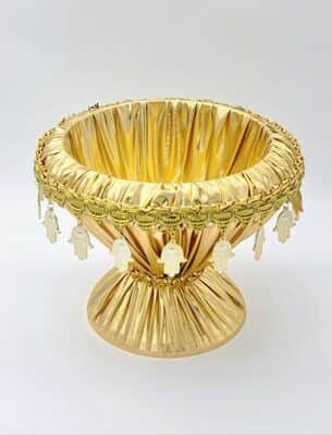 קערת חינה על רגל מהודרת זהב