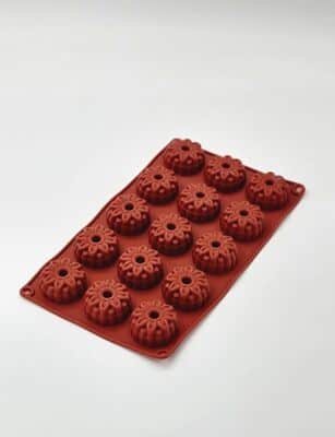 תבנית סיליקון פרח עם שקע 15 שקעים