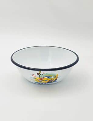 קערית אמייל 16 ס"מ "מכוניות" של פעם