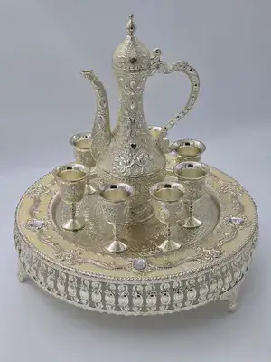 סט מהודר "מרוקו הקטנה" כסף פנינה