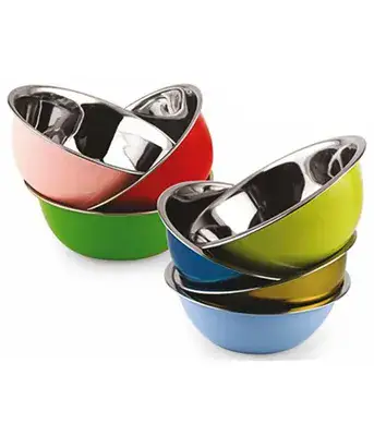 קערת נירוסטה עמוקה 24 ס"מ ירוקה