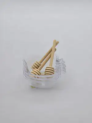 3 קעריות אקריל כולל מקלות דבש