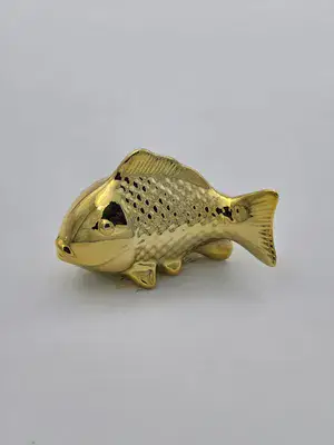 דג זהב מחרס לעיצוב שולחן החג 11 ס"מ