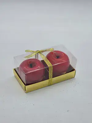 זוג נרות תפוח במארז מתנה