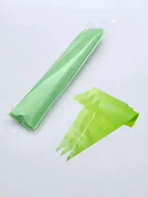 10 שקיות זילוף ירוקות אלסטיות 51 ס"מ