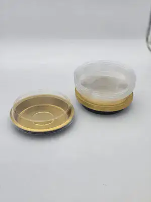 10 תבניות שחור זהב 13 ס"מ נמוכות 2.5 ס"מ